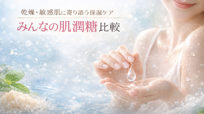 【比較】みんなの肌潤糖は乾燥肌ケアに向いている？人気保湿アイテム3選を徹底チェック